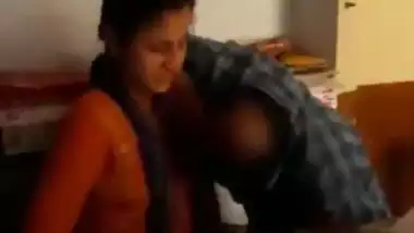 Indian teacher sucking students boobs in class