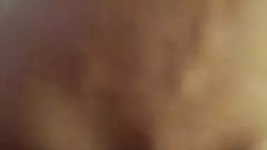 Girl in the reverse cowgirl position in the Tamil sex video