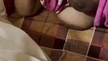 Son masturbating before mom with her big boobs shown