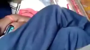 Very nice dick rubbing with aunty in the bus