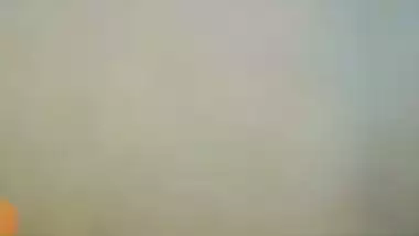 Selfie video call of sexy girlfriend showing nude body