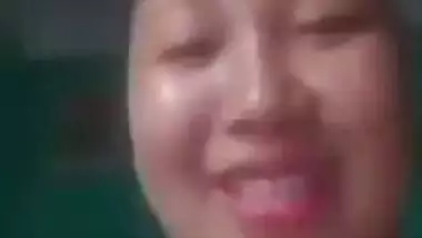 Chubby milf exposes her naked body during video call sex