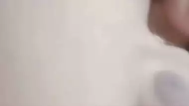 Cute smiling face girl naked on video call to lover