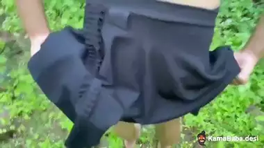 Desi outdoor sex of a girl fucking in the jungle