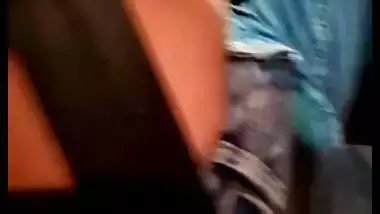 Outdoor sex of a guy sucking a girl’s boobs in a car