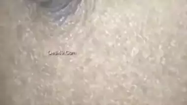 Close-up XXX video of the Indian man playing with wife's nipples