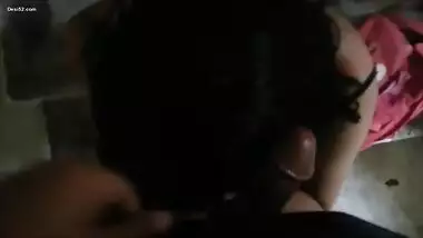 Desi Girlfriend Giving Blowjob To Boyfriend On Staircase