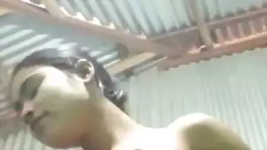 Village girl after bath asking sorry in nude MMS