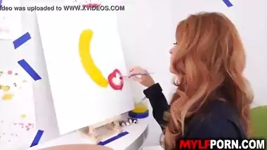 Smoking hot MILF artist India Summer loves doing nude fuck painting session with her favorite model Johnny Castle.