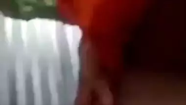 Desi Dehati wife showing off her amazing fat pussy on selfie cam