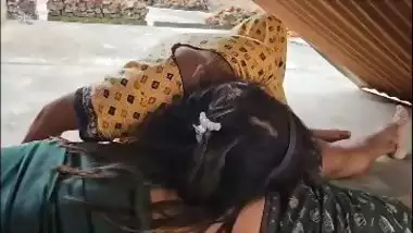 Horny village couple sex on rooftop with oral sex